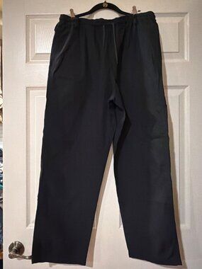 SCRUBS Black Drawstring Medical Pants M Unisex Comfortable Basic Workwear